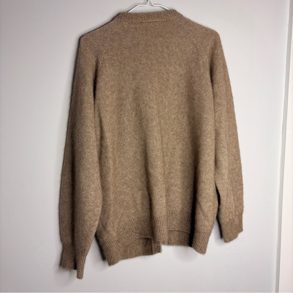 Lothlorian Luxury Wool NZ Possum Fibre Tan Cardigan Sweater XL - Picture 3 of 5